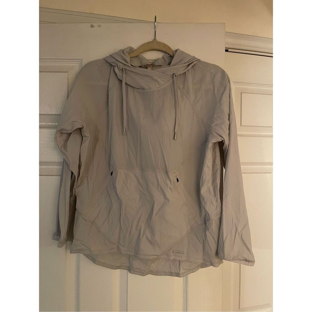 Athleta‎ Women's Anorak Jacket 2XS Light Gray Hooded Lightweight